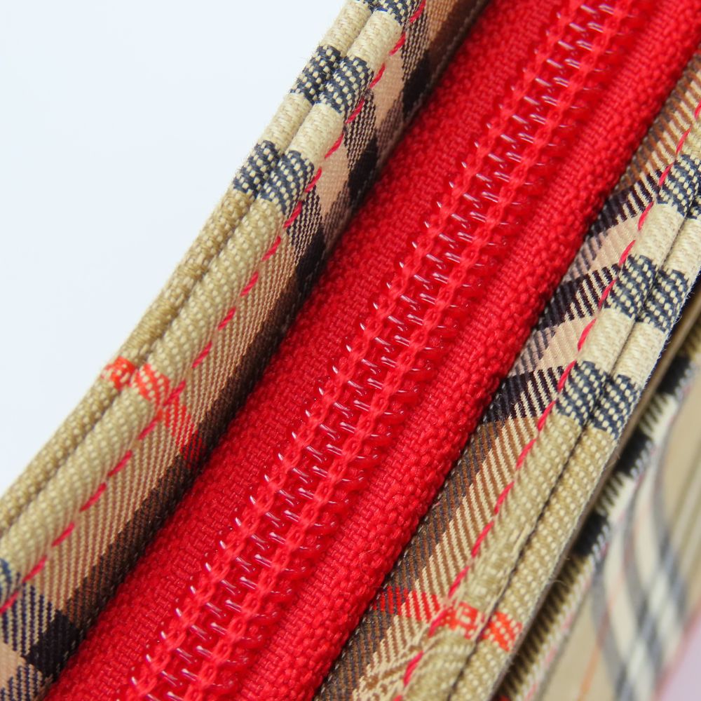 BURBERRY Handbag canvas Red