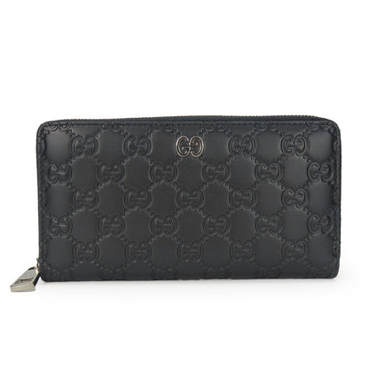 GUCCI Long Wallet Purse 473928 Guccisima black unisex(Unisex) Used Authentic