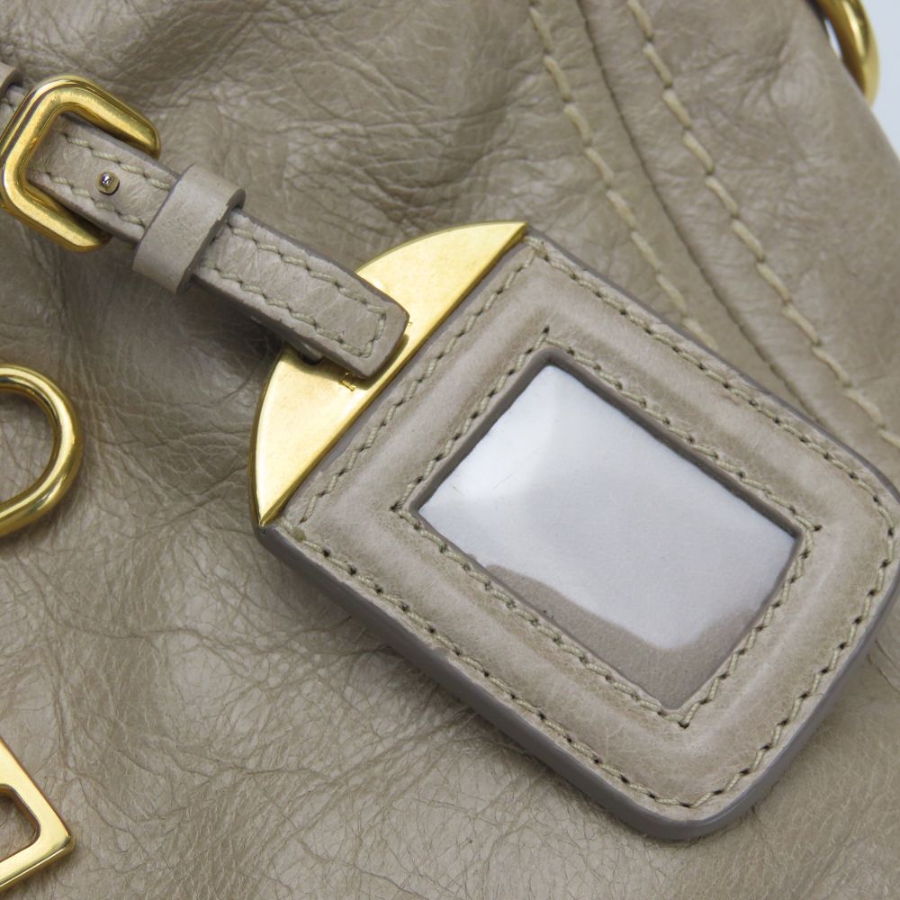 PRADA Handbag BL0678 Calfskin POMICE Triangle With logo
