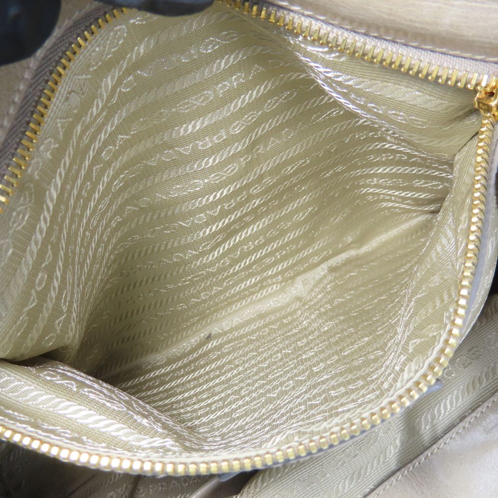 PRADA Handbag BL0678 Calfskin POMICE Triangle With logo