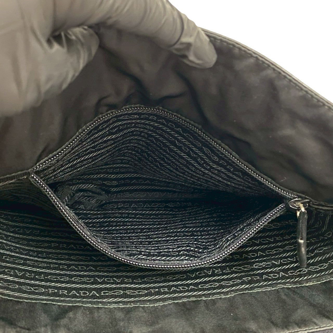 PRADA Tote Bag leather black