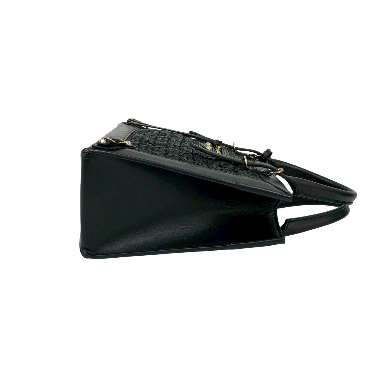 BALENCIAGA Shoulder Bag leather black Mini paper