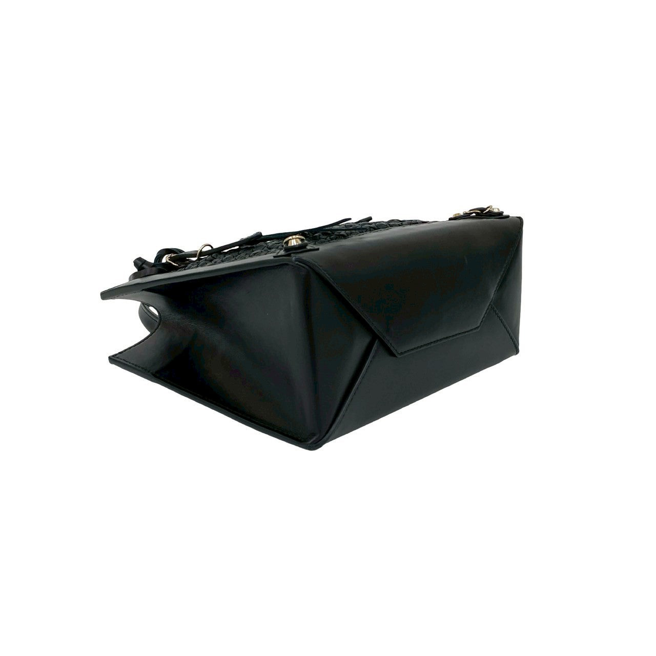 BALENCIAGA Shoulder Bag leather black Mini paper