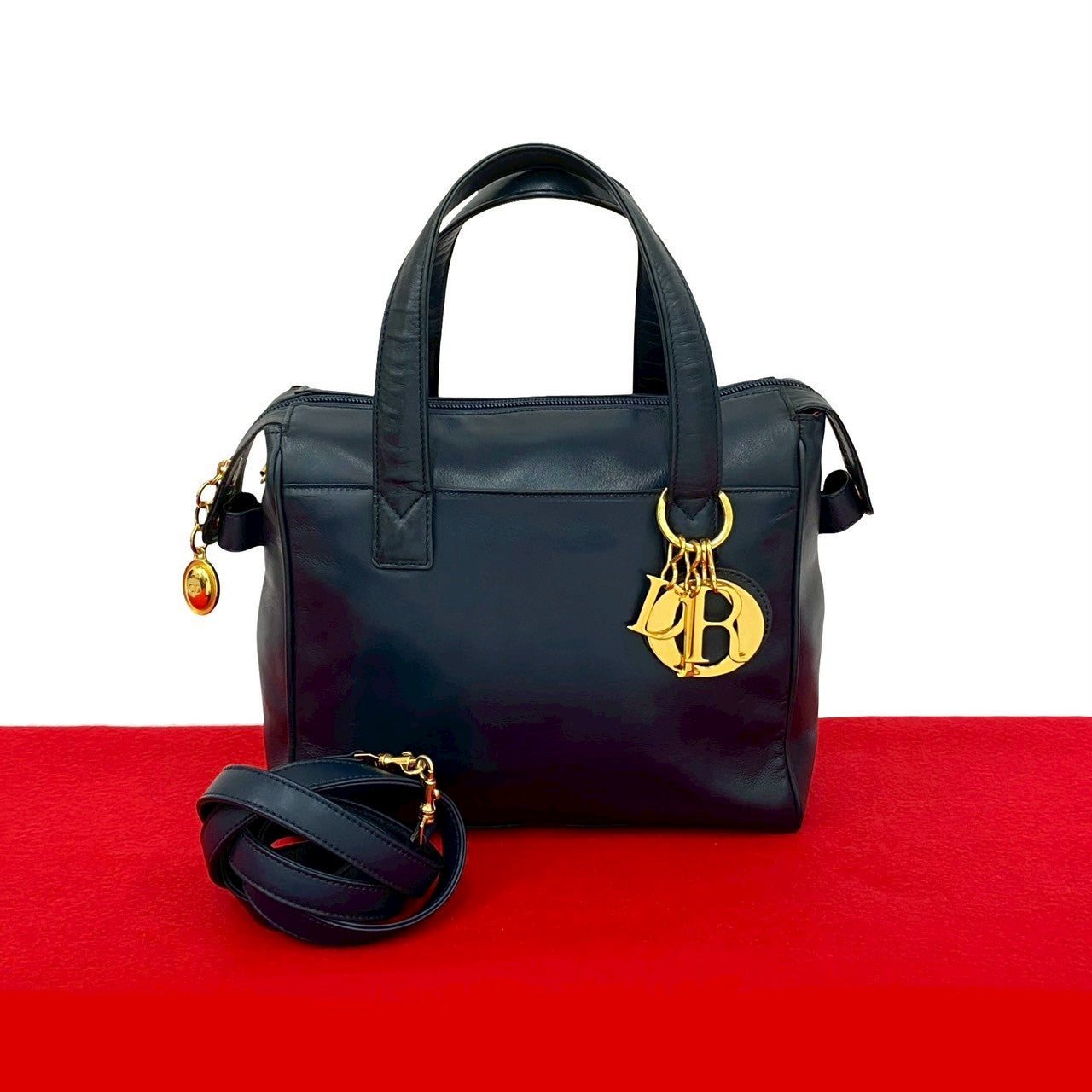 Dior Shoulder Bag leather Navy