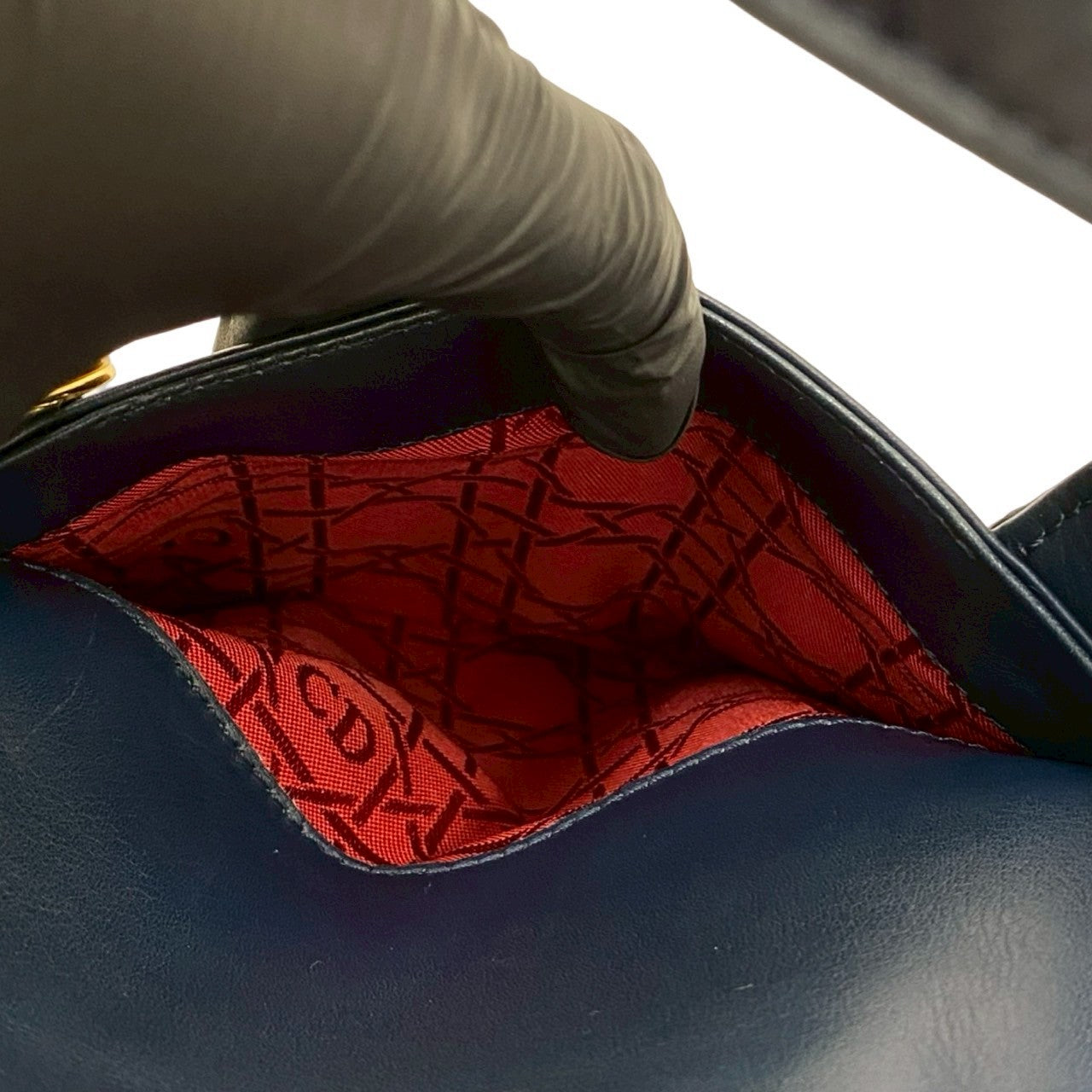 Dior Shoulder Bag leather Navy