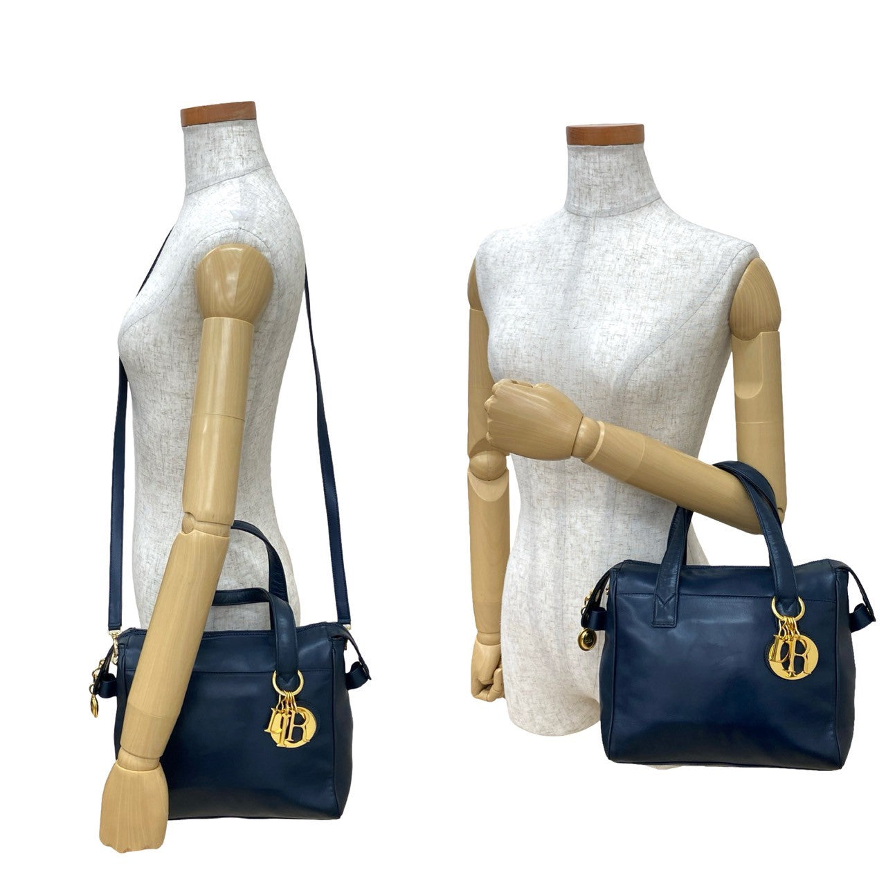 Dior Shoulder Bag leather Navy