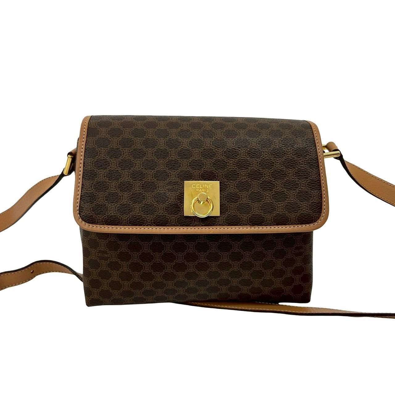 CELINE Shoulder Bag leather Brown