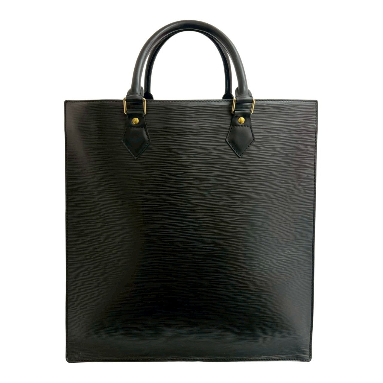 LOUIS VUITTON Handbag Epi Leather black Epi Sac Plat