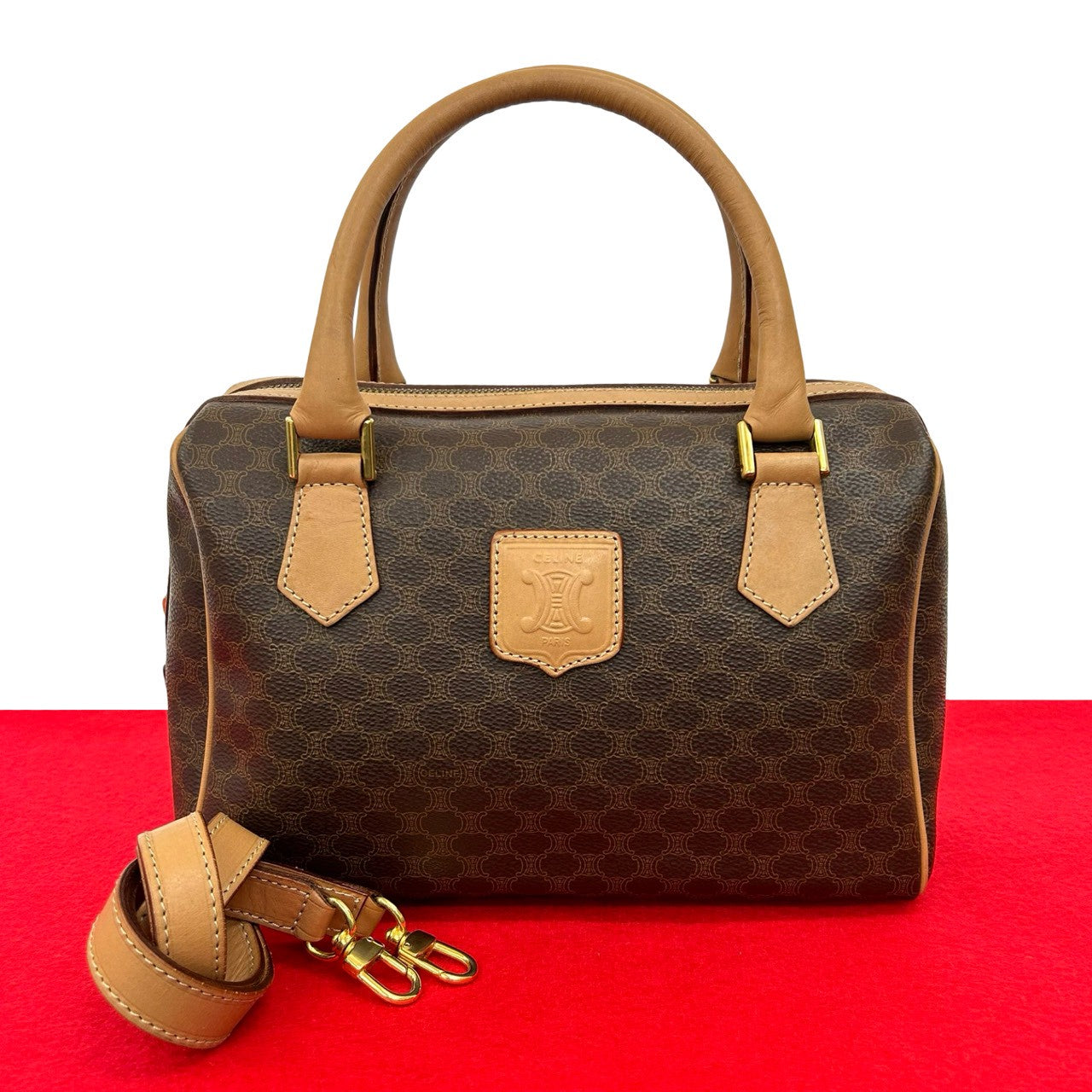 CELINE Shoulder Bag leather Brown