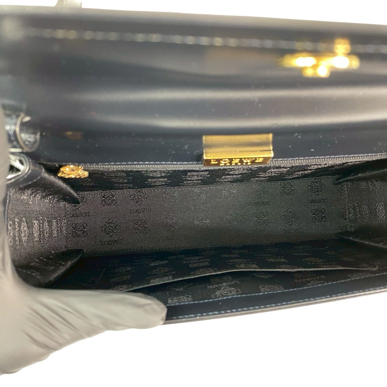 LOEWE Shoulder Bag leather Navy