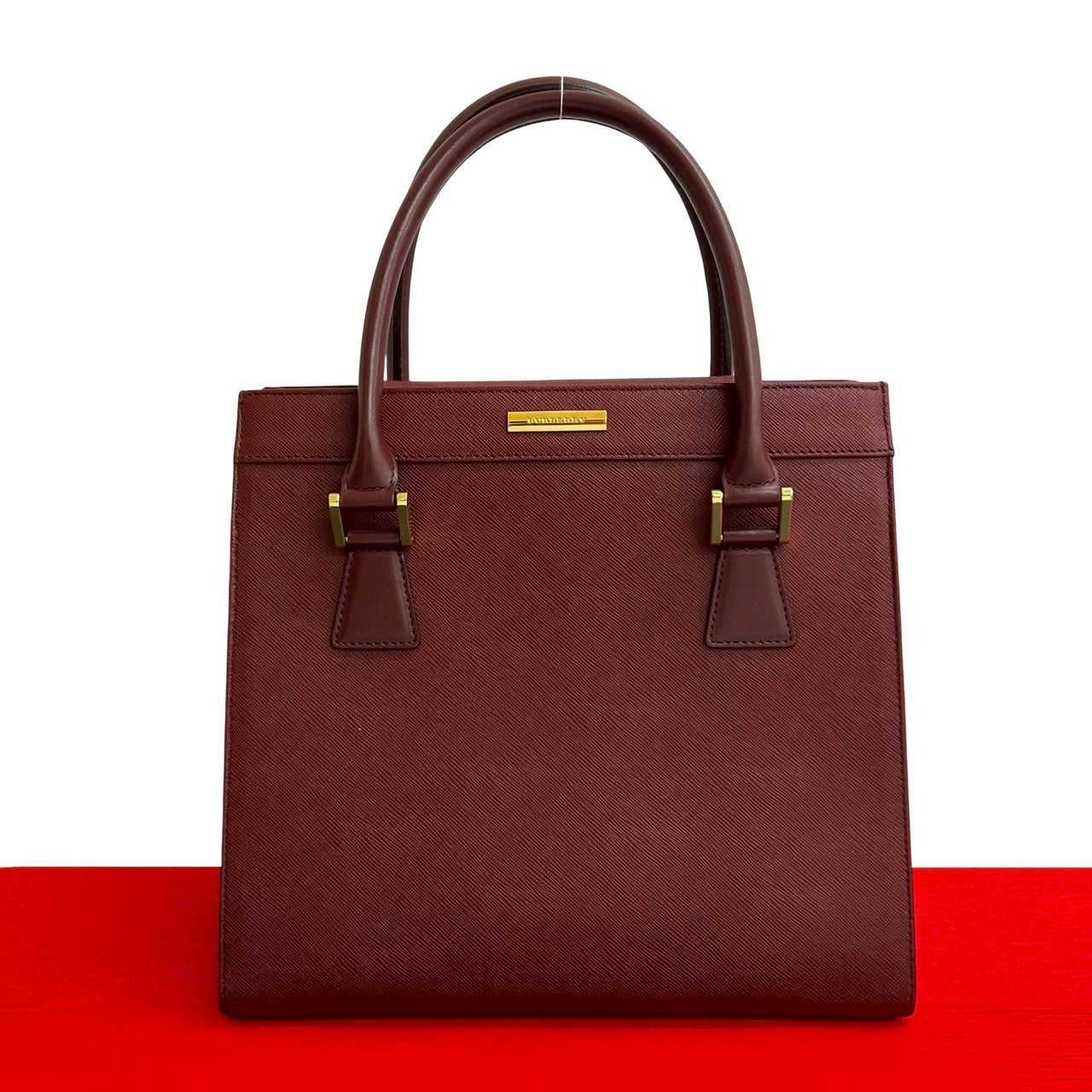 BURBERRY Handbag leather wine-red
