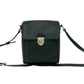 LOUIS VUITTON Shoulder Bag leather black Taiga Luka