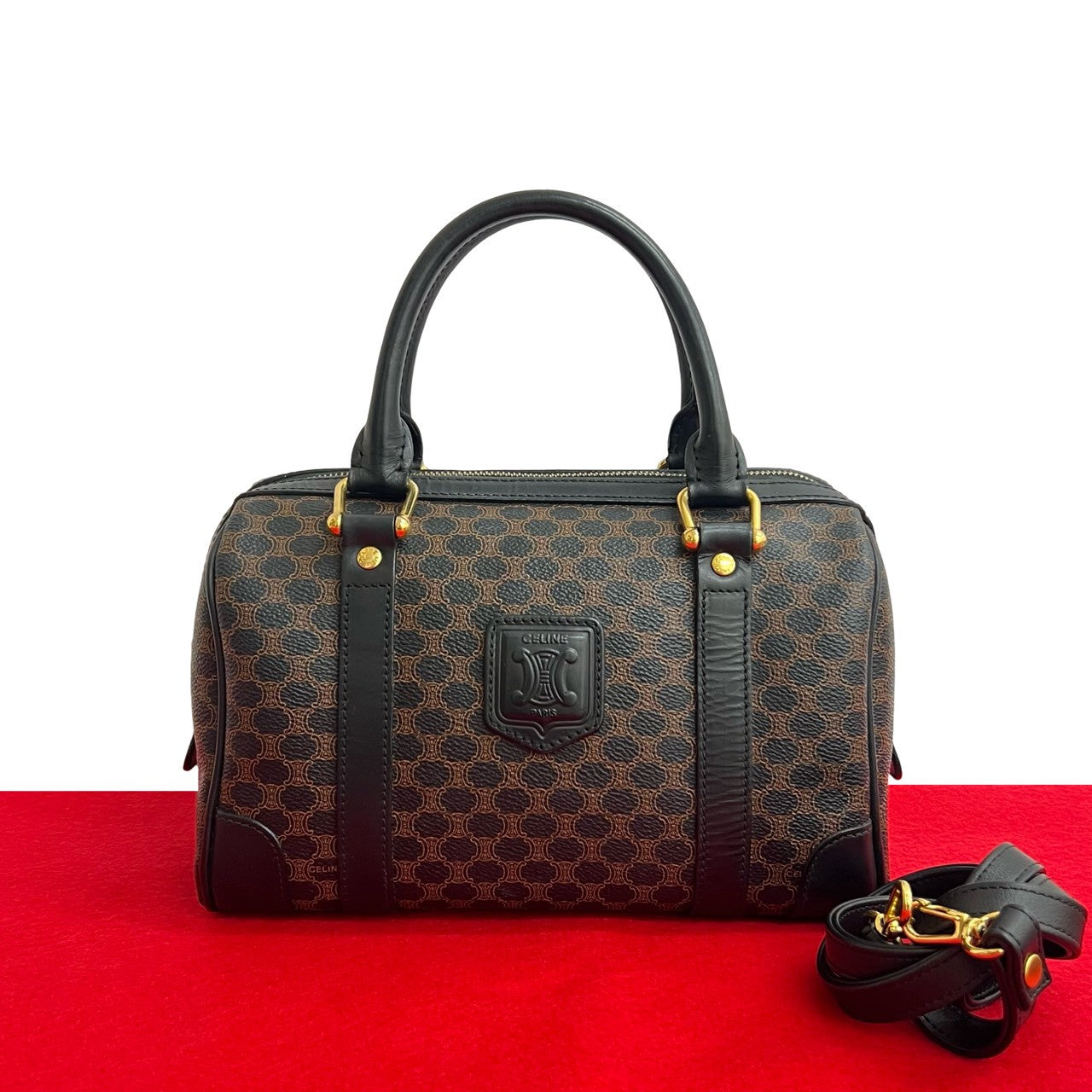 CELINE Shoulder Bag leather Brown