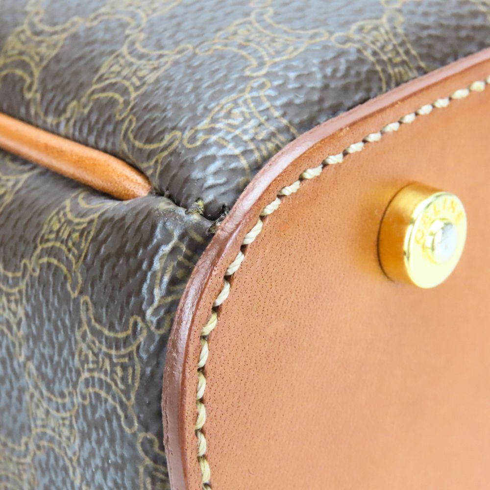 CELINE Handbag PVC, Leather Brown Women Used Authentic