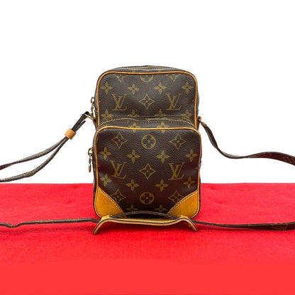 LOUIS VUITTON Shoulder Bag leather Brown Monogram Amazone