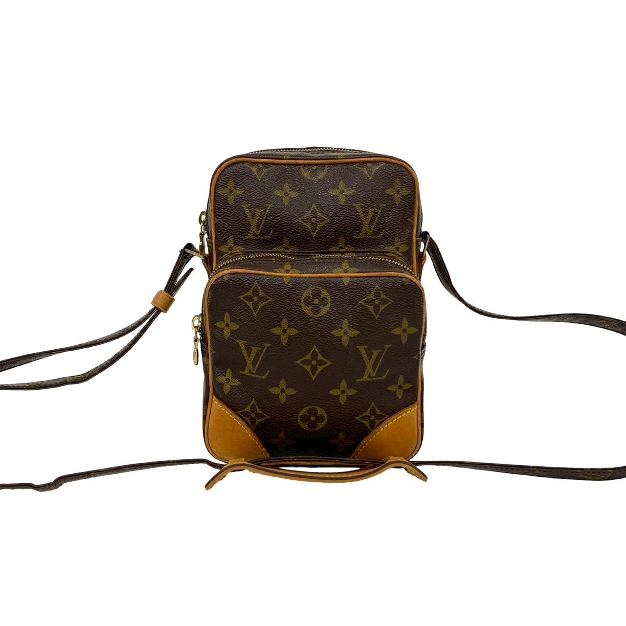 LOUIS VUITTON Shoulder Bag leather Brown Monogram Amazone
