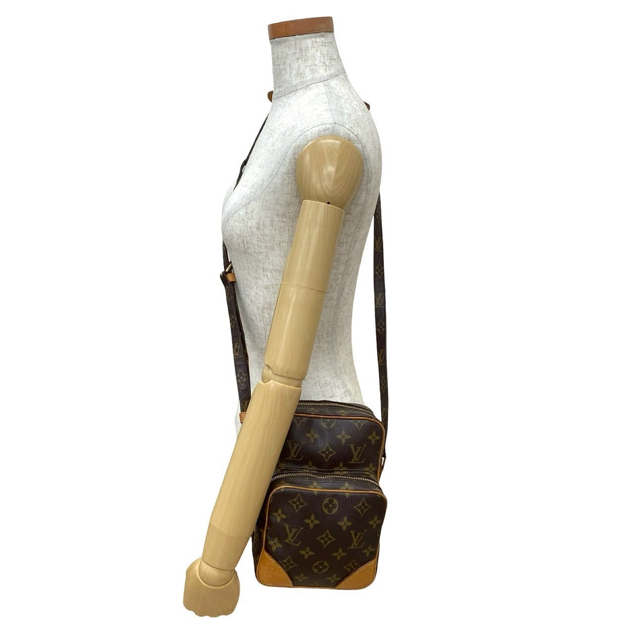 LOUIS VUITTON Shoulder Bag leather Brown Monogram Amazone