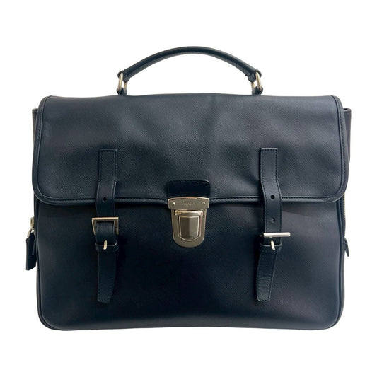 PRADA Handbag leather Navy