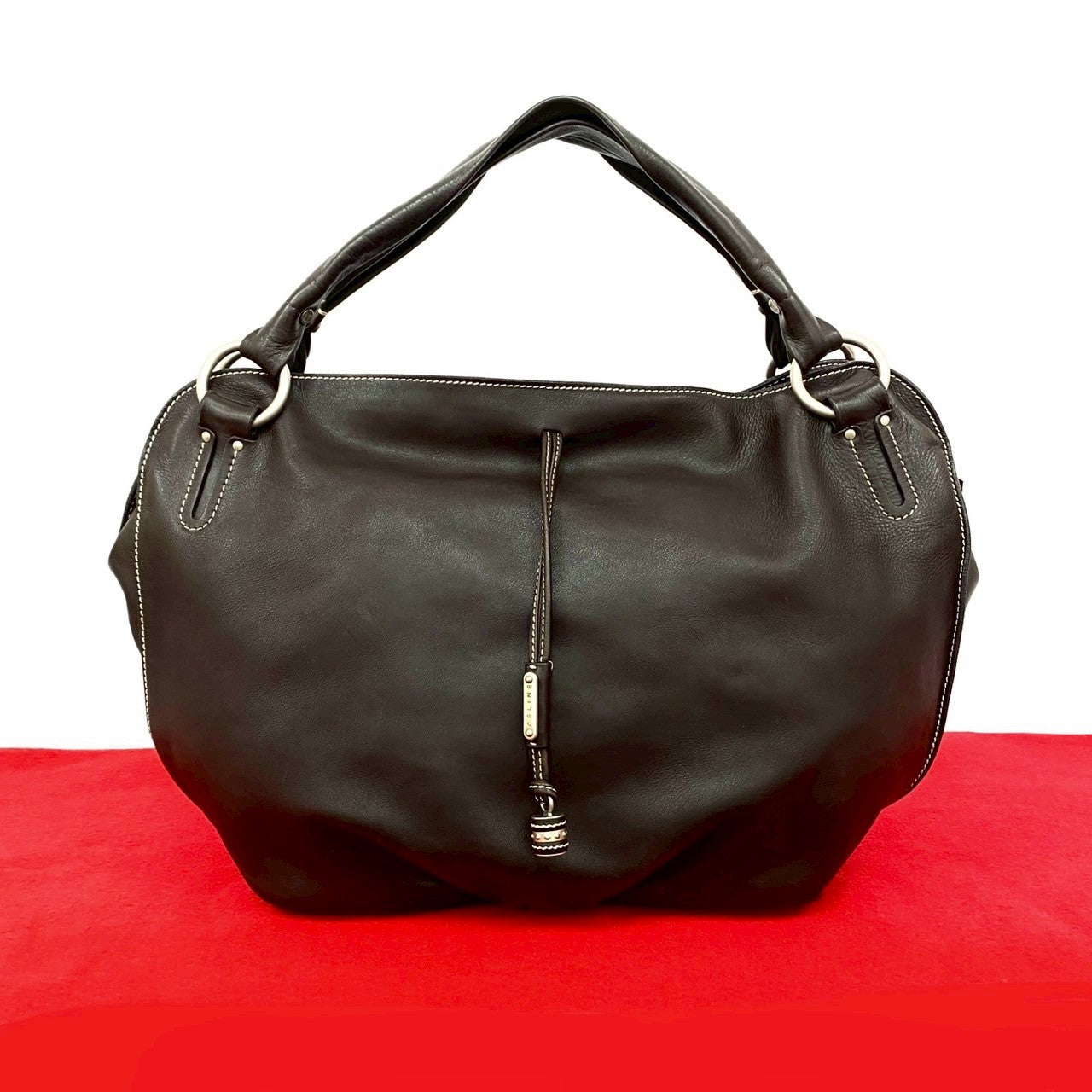 CELINE Handbag leather Brown