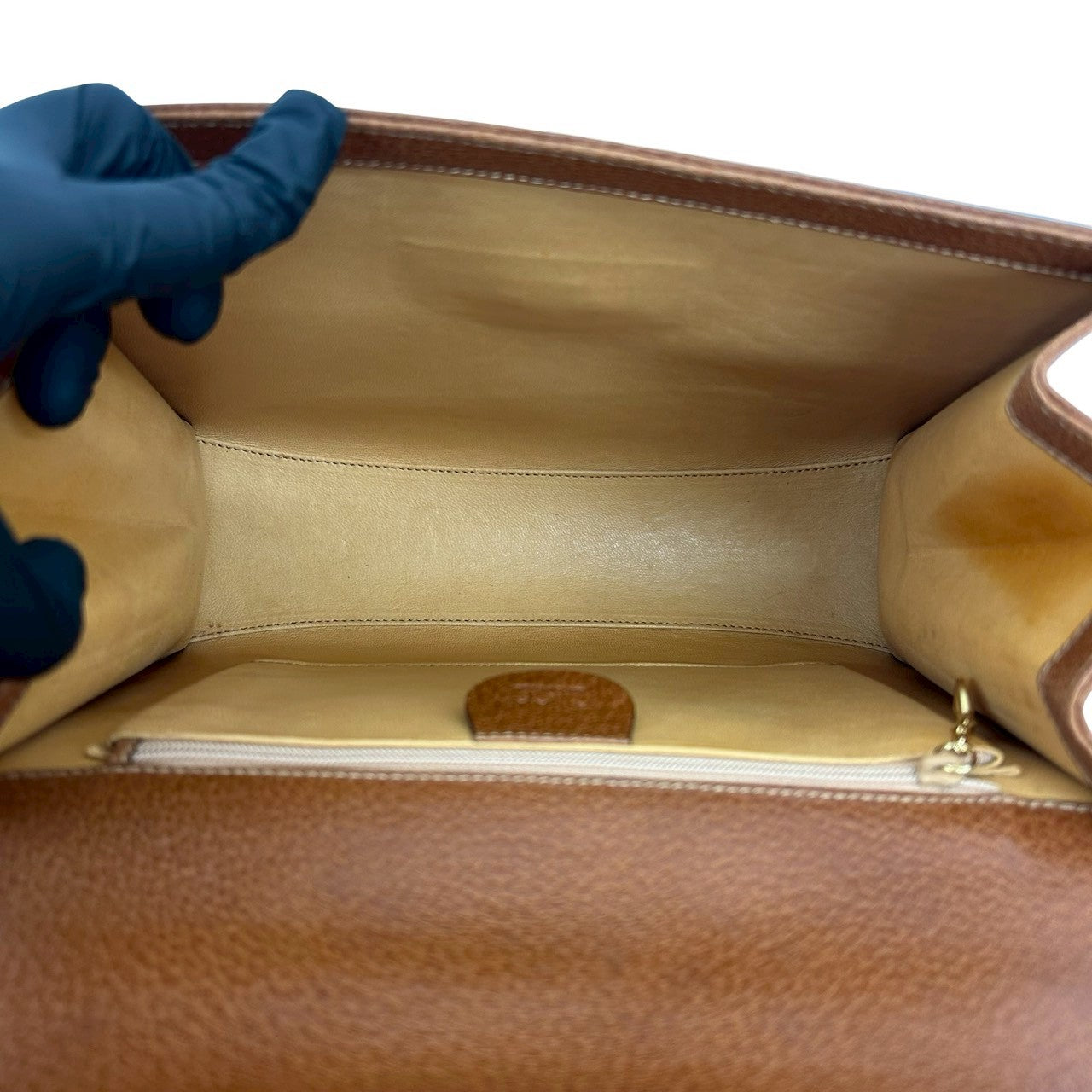 GUCCI Handbag leather Brown Bamboo