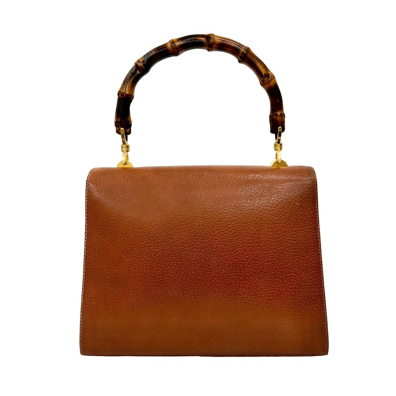 GUCCI Handbag leather Brown Bamboo