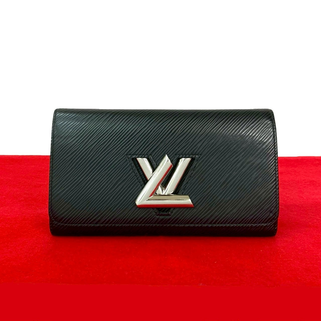 LOUIS VUITTON Long Wallet Purse Epi Leather black Epi Portefeuille twist