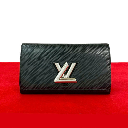 LOUIS VUITTON Long Wallet Purse Epi Leather black Epi Portefeuille twist