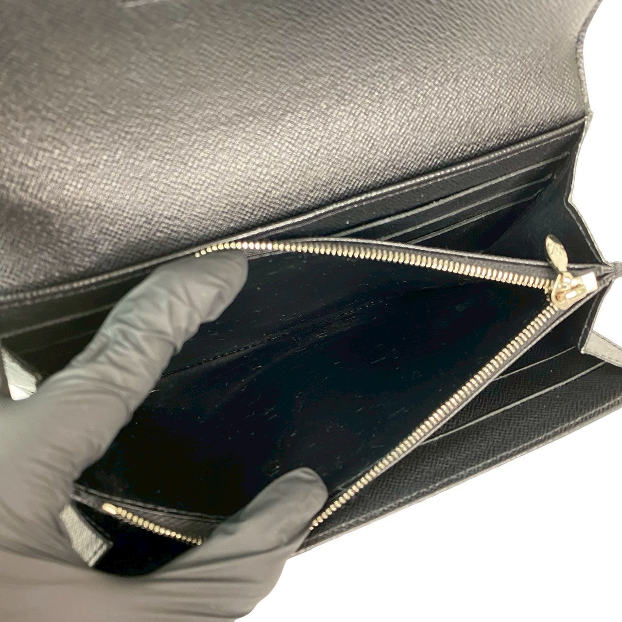 LOUIS VUITTON Long Wallet Purse Epi Leather black Epi Portefeuille twist