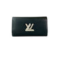 LOUIS VUITTON Long Wallet Purse Epi Leather black Epi Portefeuille twist