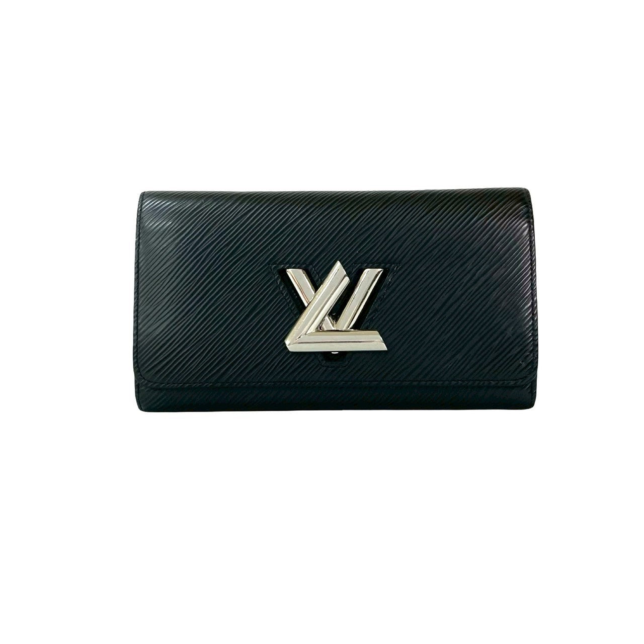 LOUIS VUITTON Long Wallet Purse Epi Leather black Epi Portefeuille twist
