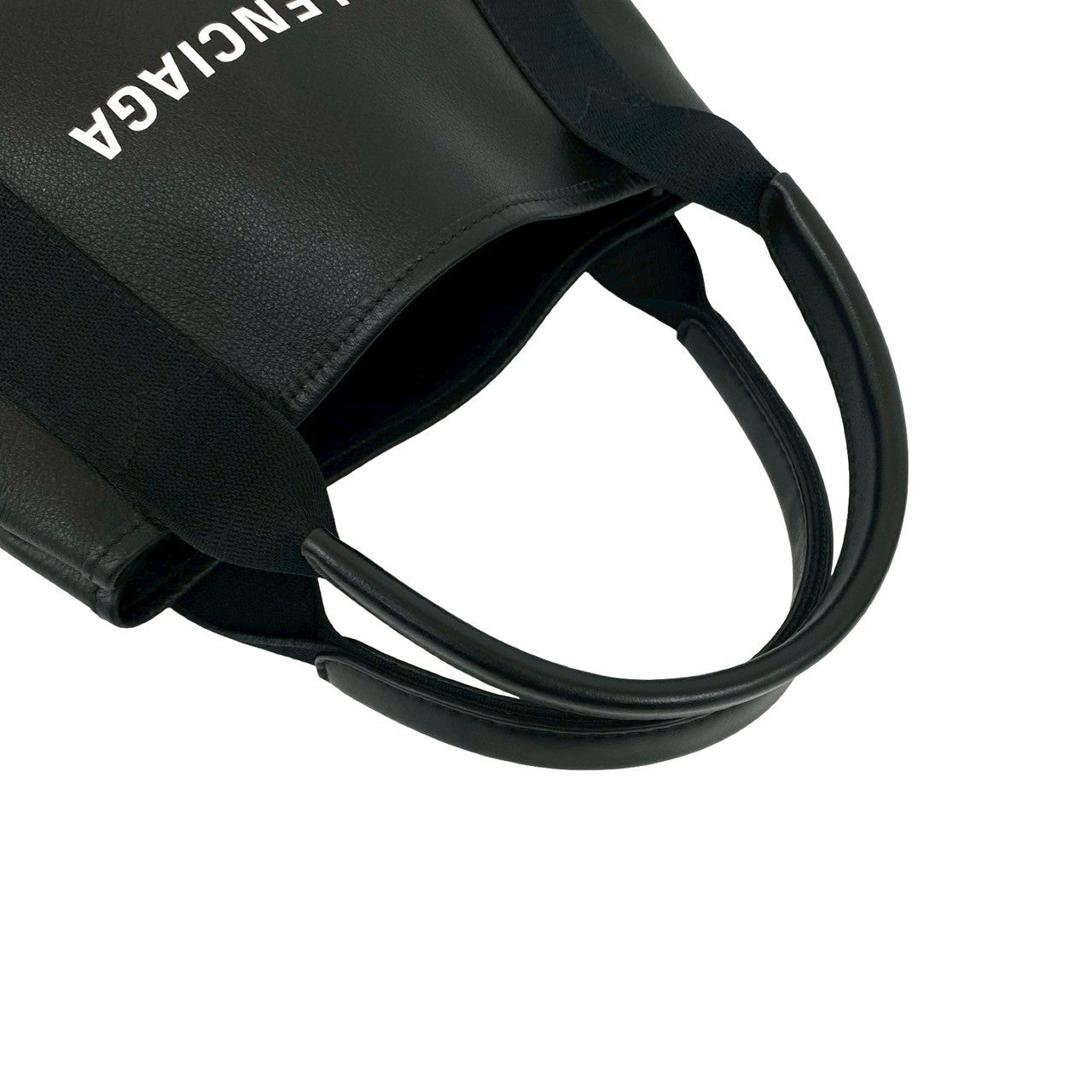 BALENCIAGA Shoulder Bag leather black Navy Cabas S