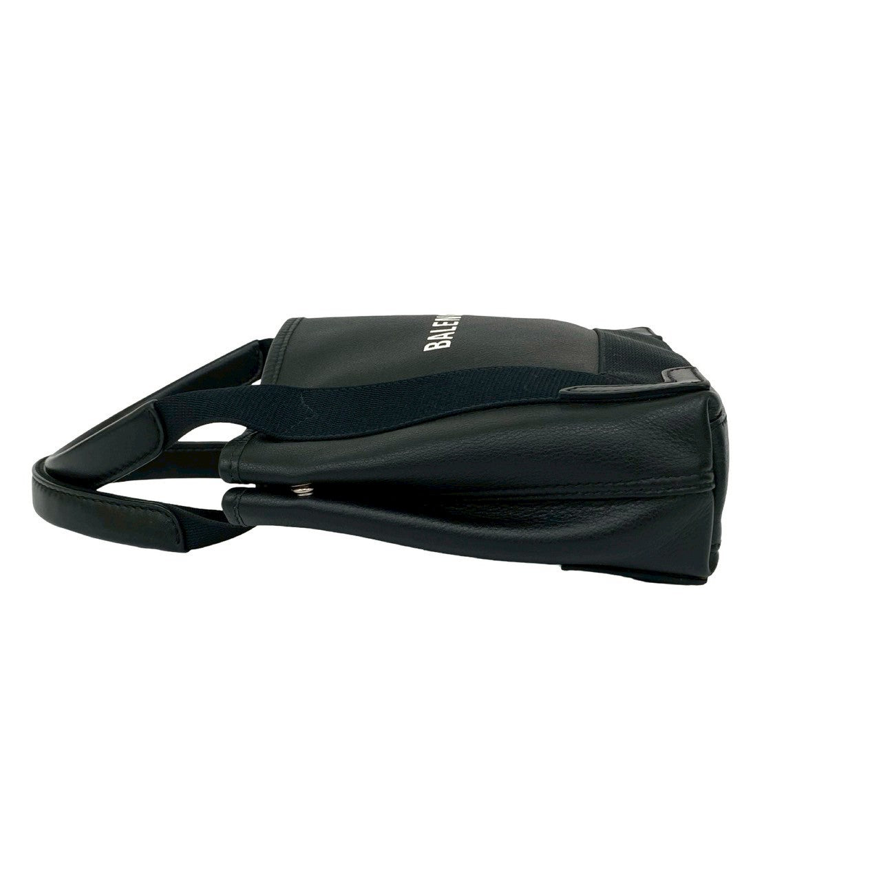 BALENCIAGA Shoulder Bag leather black Navy Cabas S