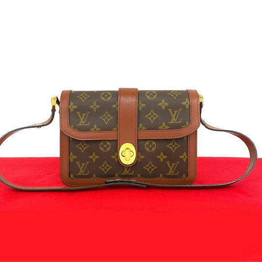 LOUIS VUITTON Shoulder Bag leather Brown Monogram Sac Vendome