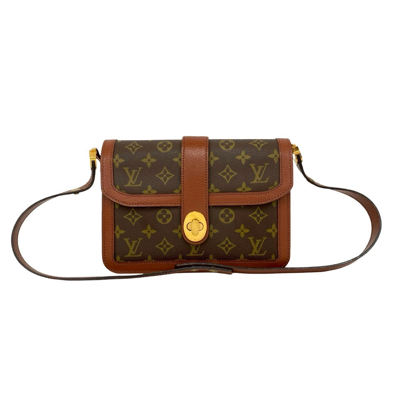 LOUIS VUITTON Shoulder Bag leather Brown Monogram Sac Vendome