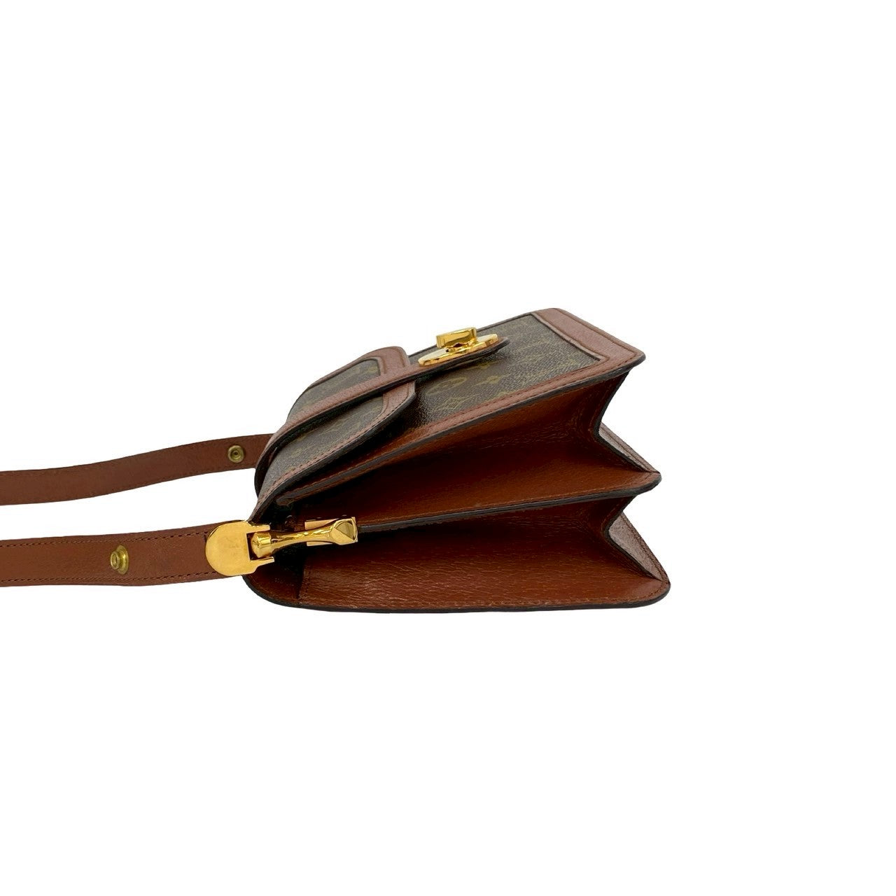 LOUIS VUITTON Shoulder Bag leather Brown Monogram Sac Vendome