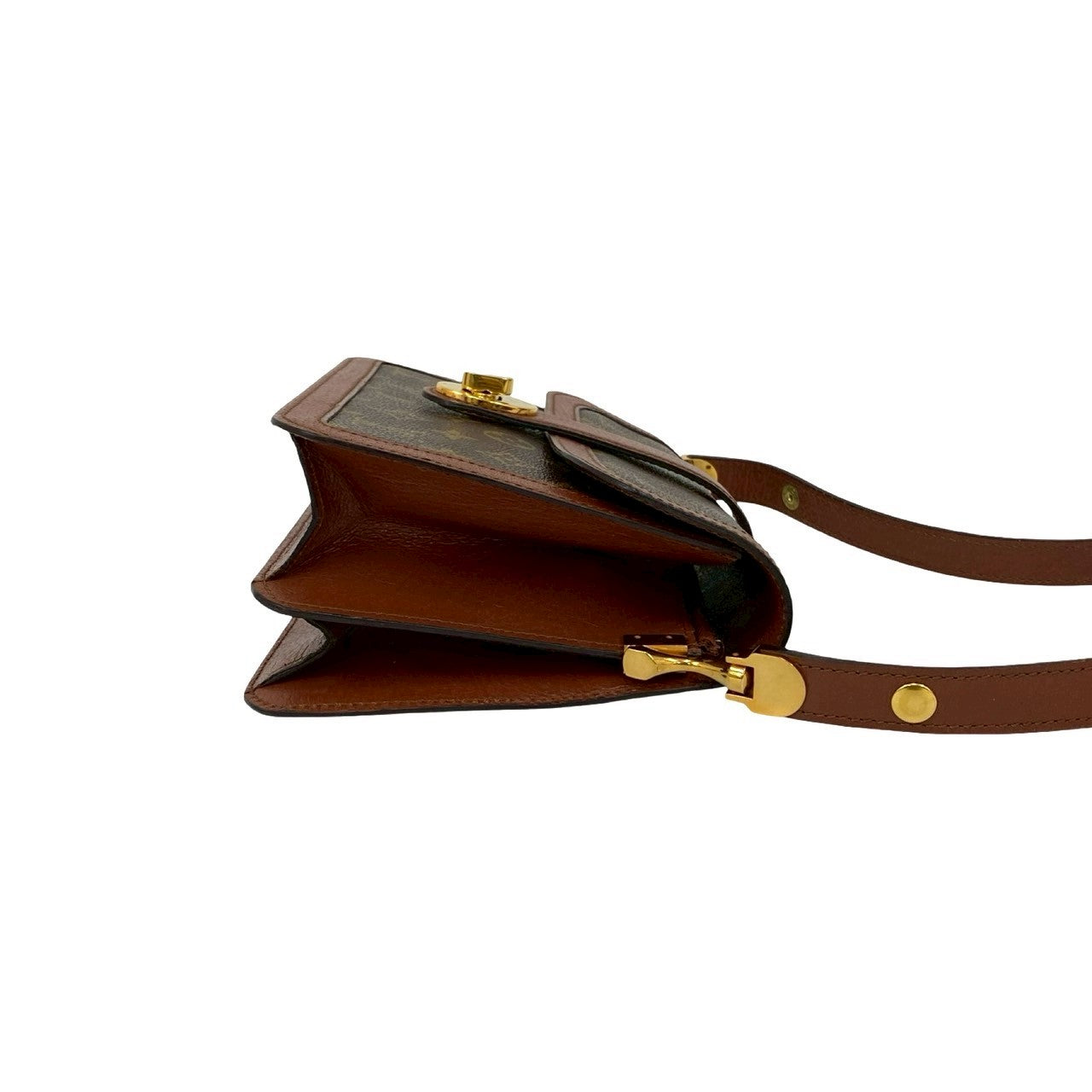 LOUIS VUITTON Shoulder Bag leather Brown Monogram Sac Vendome