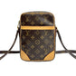 LOUIS VUITTON Shoulder Bag leather Brown Monogram Danube