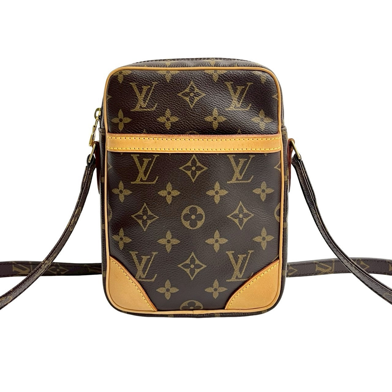 LOUIS VUITTON Shoulder Bag leather Brown Monogram Danube