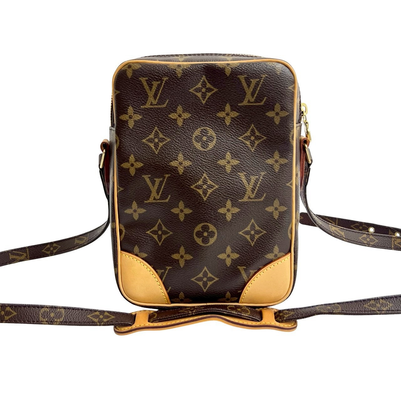 LOUIS VUITTON Shoulder Bag leather Brown Monogram Danube