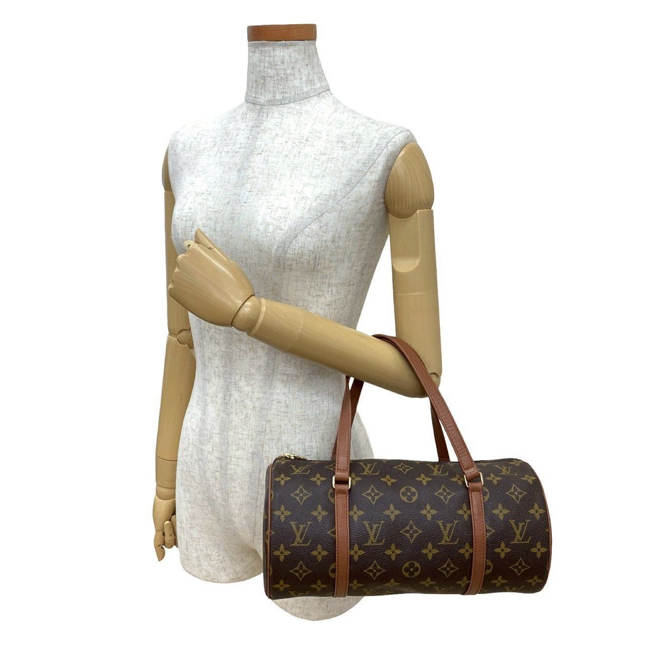 LOUIS VUITTON Handbag leather Brown Monogram Papillon30