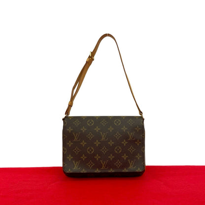 LOUIS VUITTON Shoulder Bag leather Brown Monogram Musette Tango