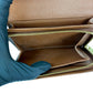 LOUIS VUITTON Bifold Wallet leather Brown Monogram Porto Monet Zip