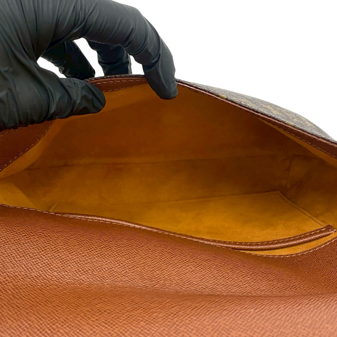 LOUIS VUITTON Shoulder Bag leather Brown Monogram Musette tango