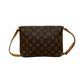 LOUIS VUITTON Shoulder Bag leather Brown Monogram Musette tango