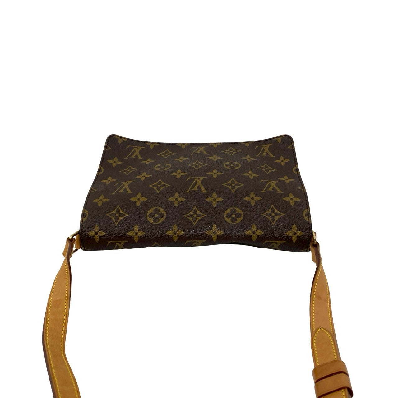 LOUIS VUITTON Shoulder Bag leather Brown Monogram Musette tango