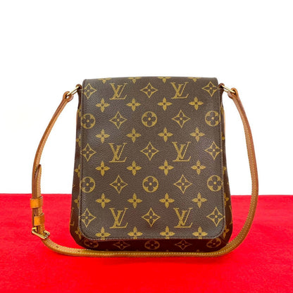 LOUIS VUITTON Shoulder Bag leather Brown Monogram Musette Salsa