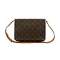 LOUIS VUITTON Shoulder Bag leather Brown Monogram Musette tango