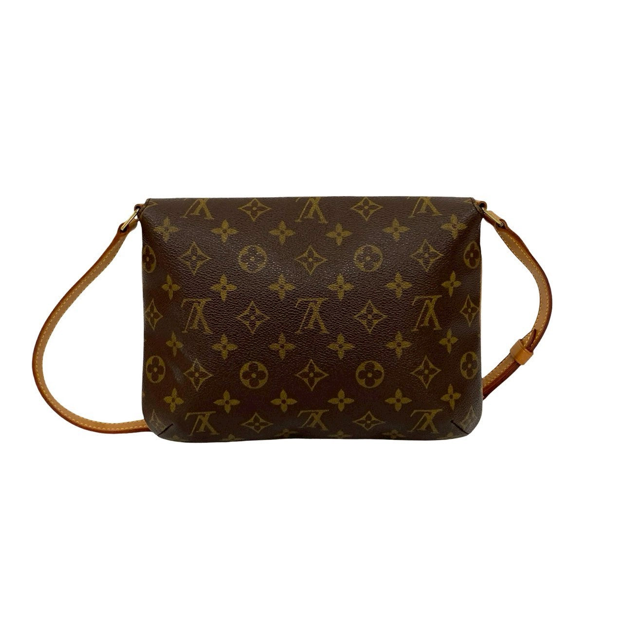 LOUIS VUITTON Shoulder Bag leather Brown Monogram Musette tango