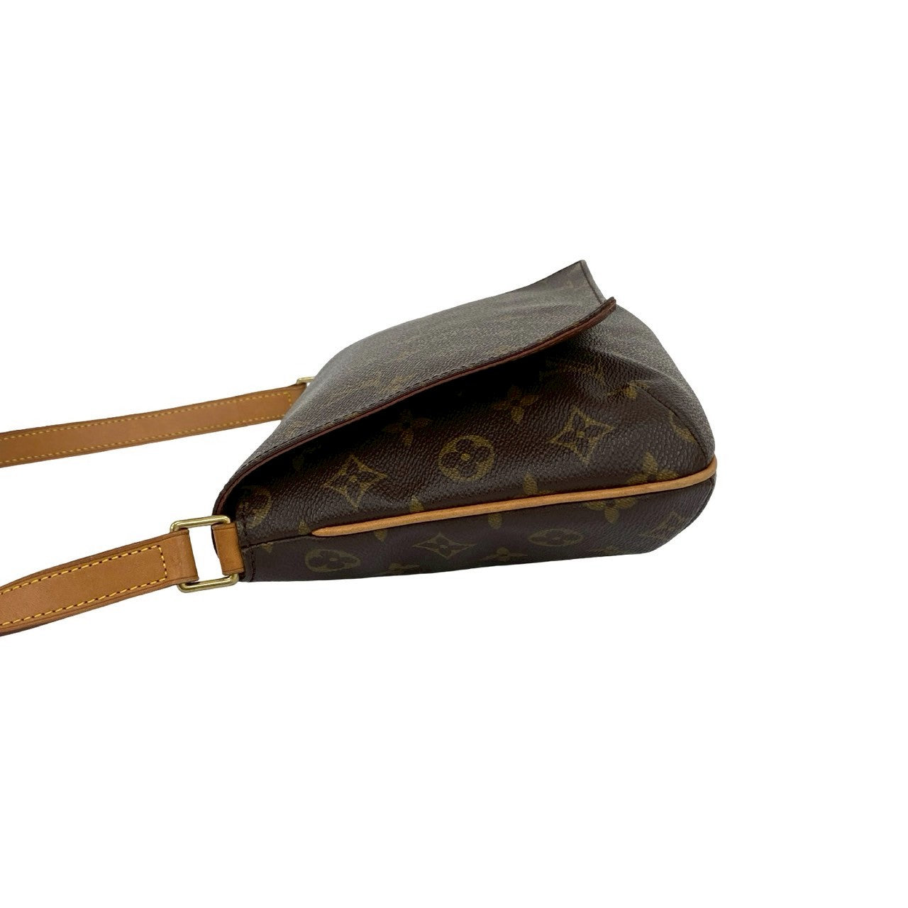LOUIS VUITTON Shoulder Bag leather Brown Monogram Musette tango