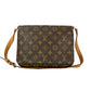 LOUIS VUITTON Shoulder Bag leather Brown Monogram Musette tango
